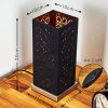 Lampe de table Meldal Nickel mat, Noir, 1 lumière