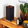 Lampe de table Meldal Nickel mat, Noir, 1 lumière