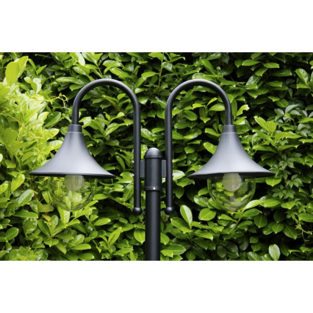 Lampadaire d'extérieur Brilliant Berna Noir, 2 lumières main product photo