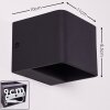 Applique murale Chuitna LED Noir, 2 lumières