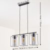 Suspension Lucea Noir, 3 lumières