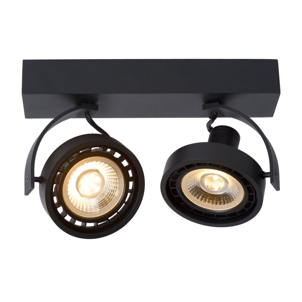 Spot de plafond Lucide DORIAN LED Noir, 2 lumières main product photo