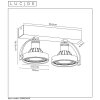 Spot de plafond Lucide DORIAN LED Noir, 2 lumières