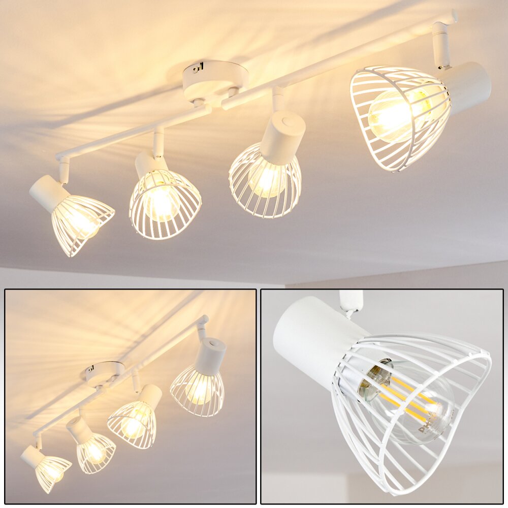 Plafonnier Holbol Blanc, 4 lumières main product photo