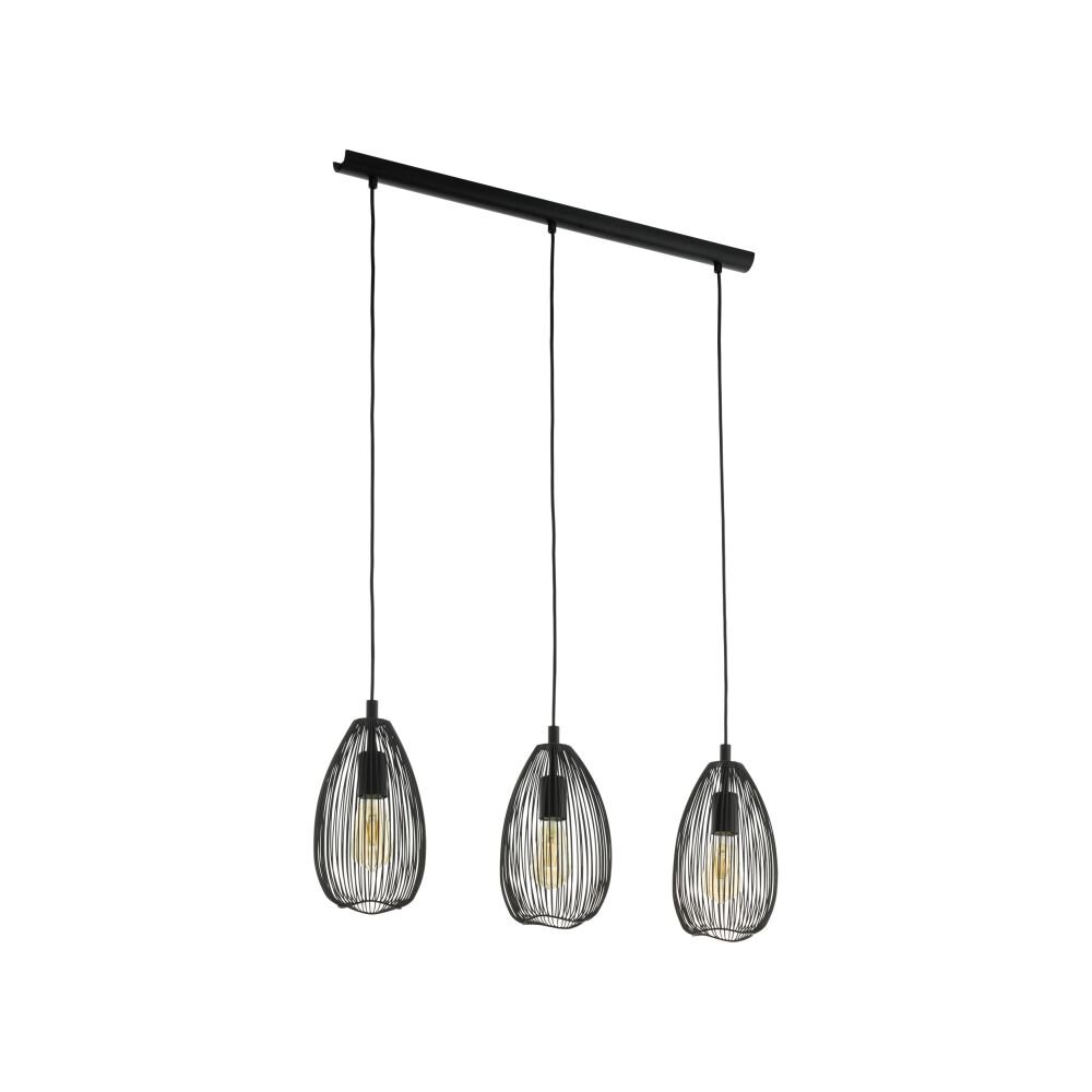 Suspension Eglo CLEVEDON Noir, 3 lumières main product photo