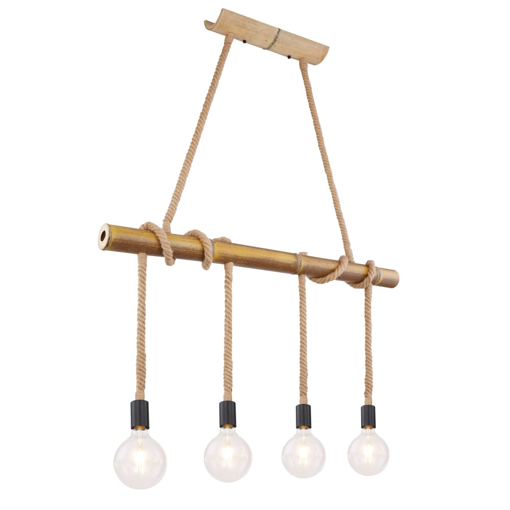 Suspension Globo FRAGNO Brun, Noir, 4 lumières main product photo