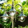 Réverbère Elgin Brun doré, 3 lumières