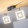 Spot de plafond Baramita LED Chrome, 2 lumières
