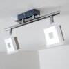 Spot de plafond Baramita LED Chrome, 2 lumières