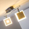 Spot de plafond Baramita LED Chrome, 2 lumières