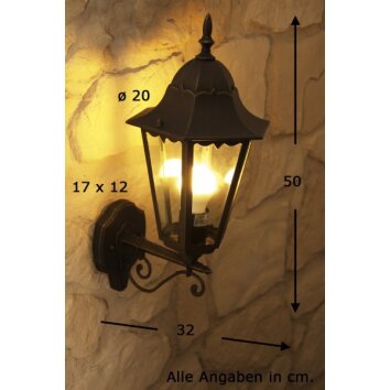 Applique extérieure Massive Zagreb Brun, Rouille, 1 lumière