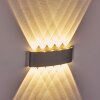 Abaiang Applique murale d'extérieur LED Argenté, 10 lumières