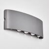 Abaiang Applique murale d'extérieur LED Argenté, 10 lumières