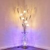 Lampadaire Holar LED Chrome, 6 lumières, Changeur de couleurs