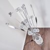 Lampadaire Holar LED Chrome, 6 lumières, Changeur de couleurs
