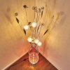 Lampadaire Holar LED Chrome, 6 lumières, Changeur de couleurs