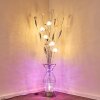 Lampadaire Holar LED Chrome, 6 lumières, Changeur de couleurs