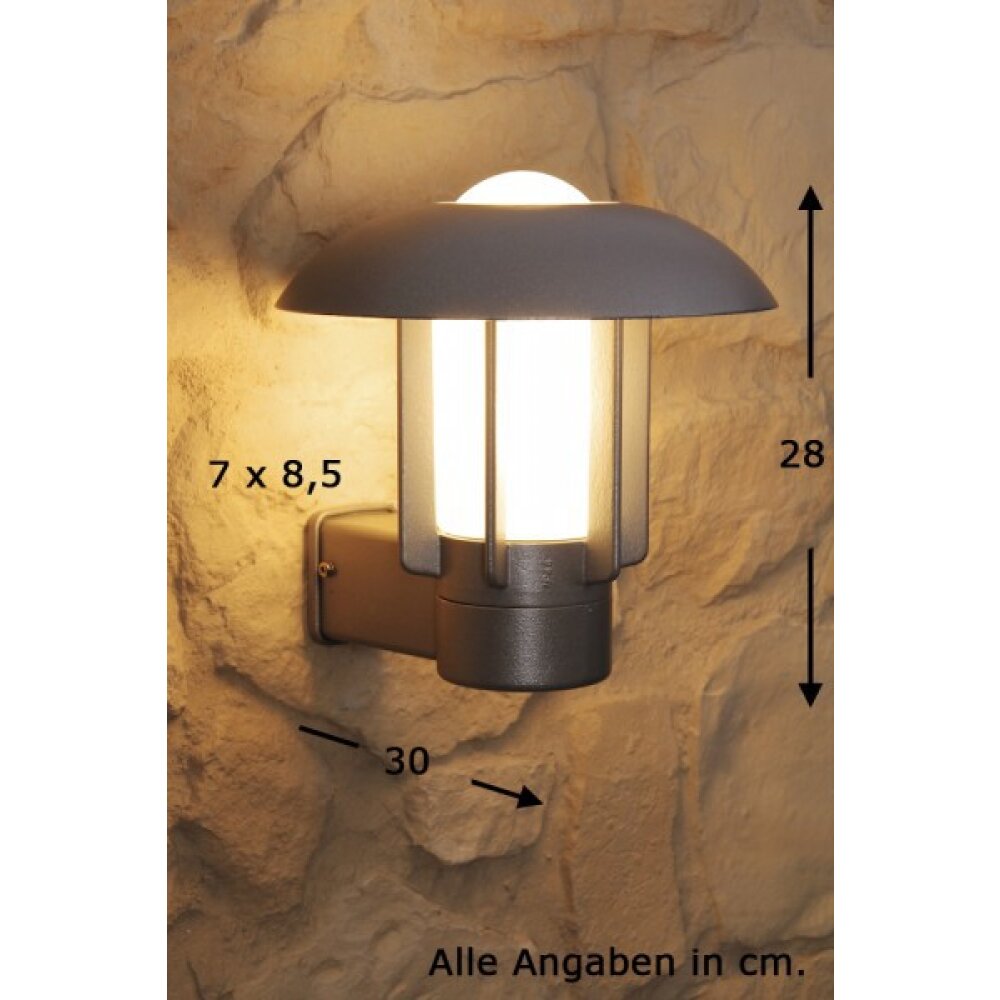 Applique murale d'extérieur Konstsmide HEIMDAL Acier inoxydable, Argenté, 1 lumière main product photo