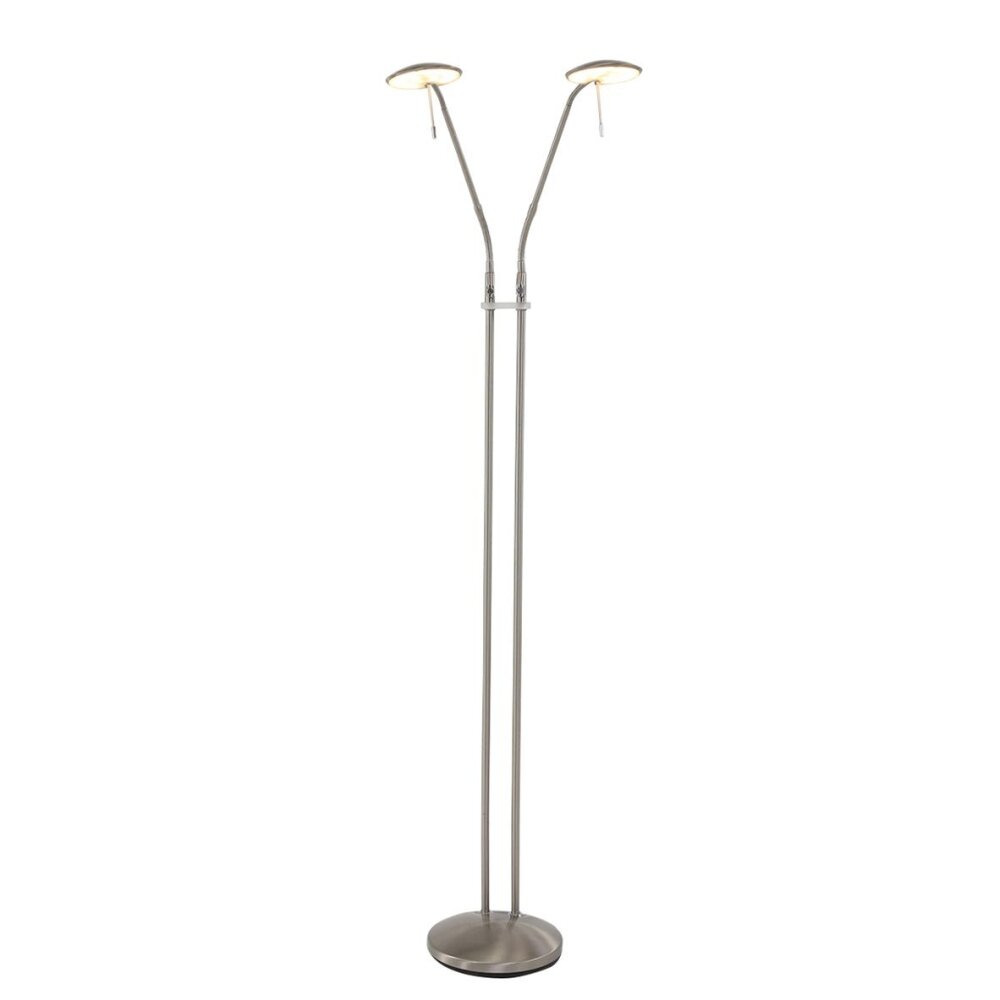 Lampadaire Steinhauer ZENITH LED Acier inoxydable, 2 lumières main product photo