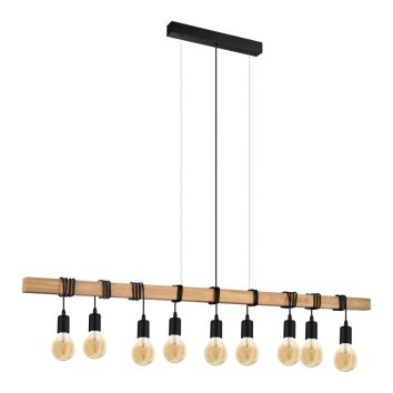 Suspension EGLO TOWNSHEND Brun, Noir, 9 lumières