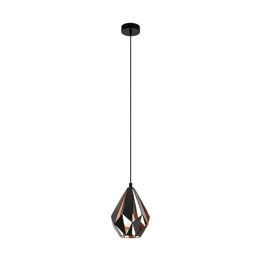 Suspension Eglo CARLTON Cuivre, Noir, 1 lumière main product photo