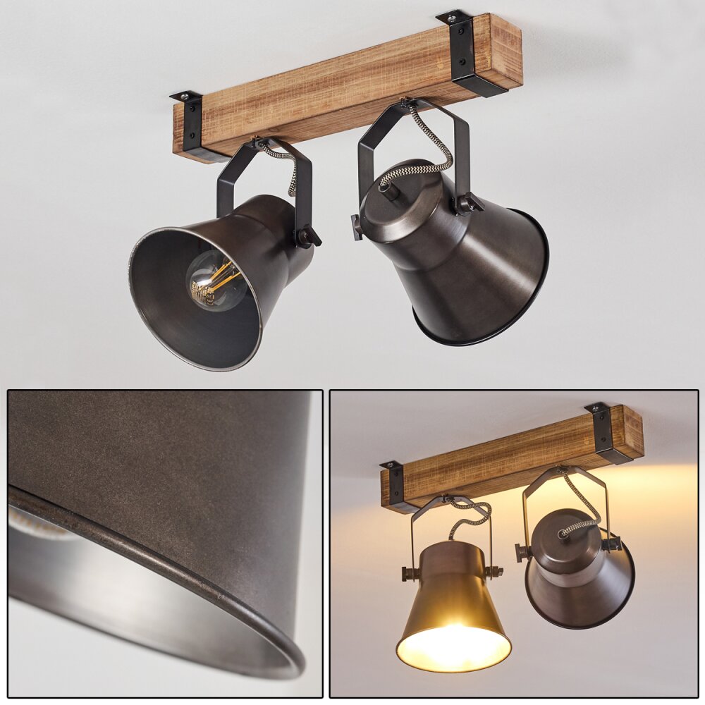 Plafonnier Oksbol Bois clair, 2 lumières main product photo
