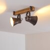 Plafonnier Oksbol Bois clair, 2 lumières