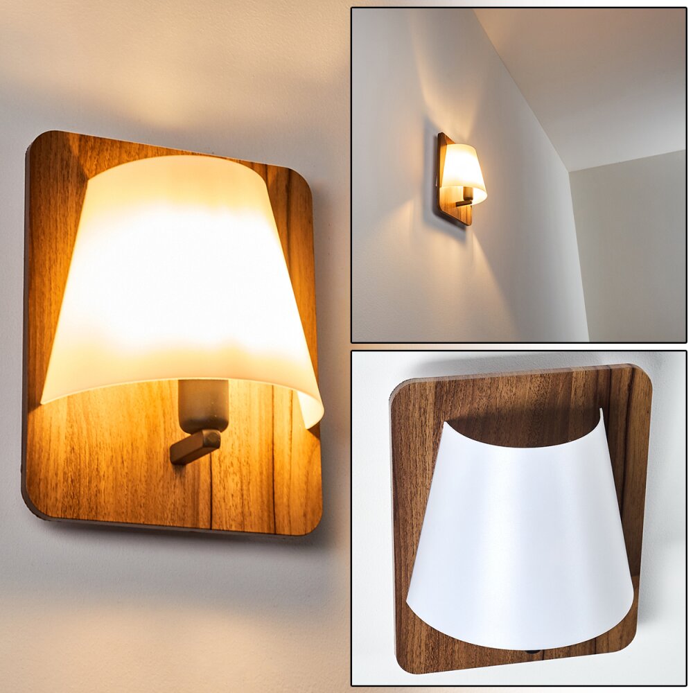 Applique murale Huddinge Bois foncé, Noir, 1 lumière main product photo