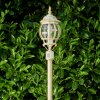 Lampadaire extérieur Lentua Or, Blanc, 1 lumière, Détecteur de mouvement