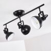 Plafonnier Tina Noir, 3 lumières