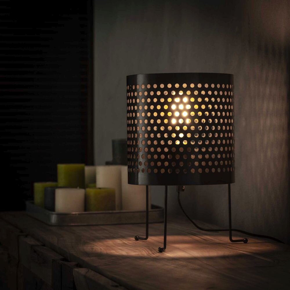 Lampe à poser Oostrum Noir, 1 lumière main product photo