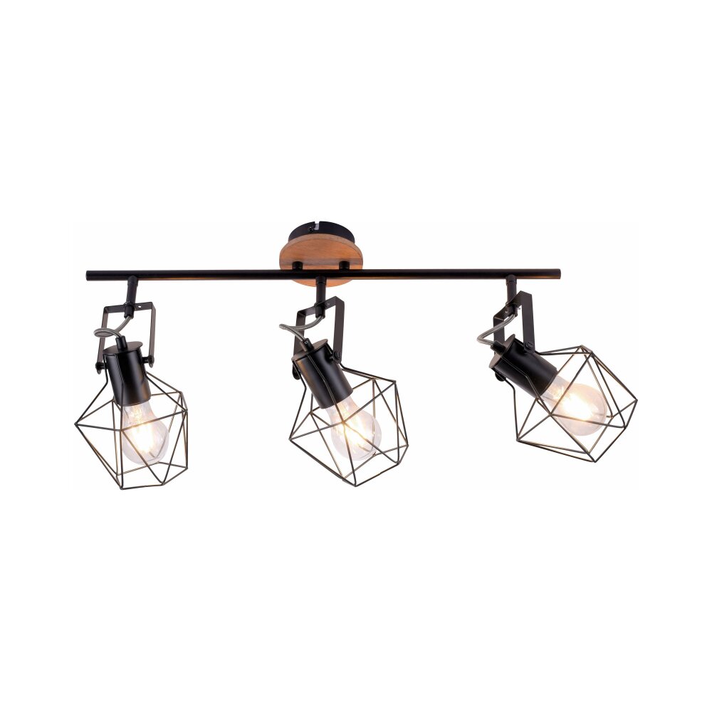 Plafonnier Leuchten-Direkt JARO Bois clair, 3 lumières main product photo