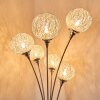 Lampadaire Kitee Chrome, Nickel mat, 6 lumières