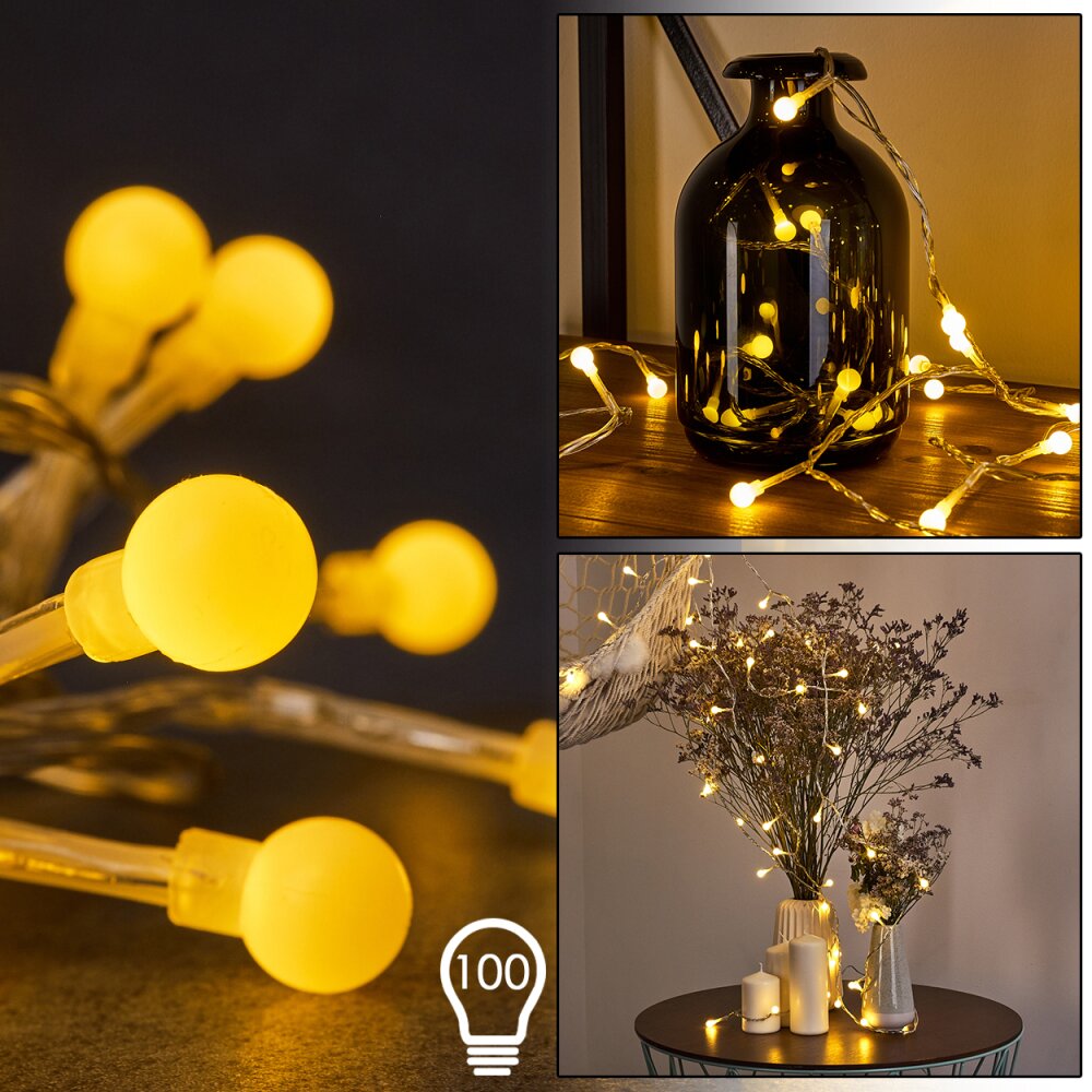 Guirlande Sondrio LED, 100 lumières main product photo