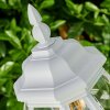 Lampadaire extérieur Lentua Blanc, 1 lumière, Détecteur de mouvement