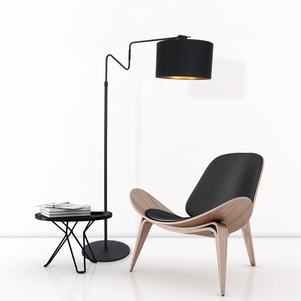 Lampadaire Steinhauer Linstrom Noir, 2 lumières main product photo