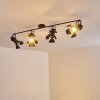 Spot de plafond Lichinga Noir, 4 lumières