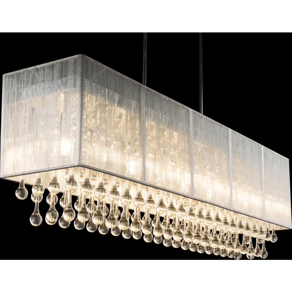 Suspension Globo Sierra LED Chrome, 8 lumières main product photo