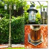 Réverbère Tolep Noir doré, 2 lumières