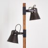 Lampadaire Oksbol Brun foncé, Gris, Acier brossé, 2 lumières