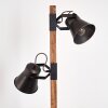 Lampadaire Oksbol Brun foncé, Gris, Acier brossé, 2 lumières