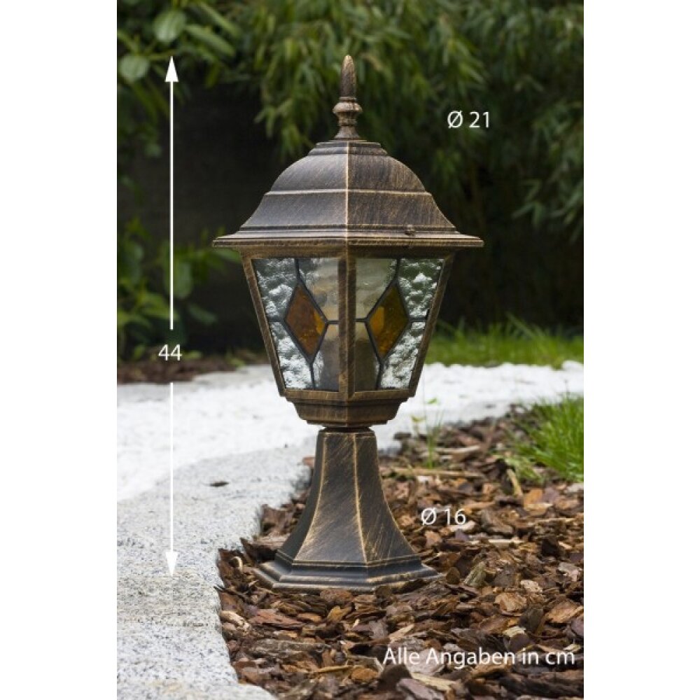 Borne d'éclairage Antibes Brun, Or, 1 lumière main product photo