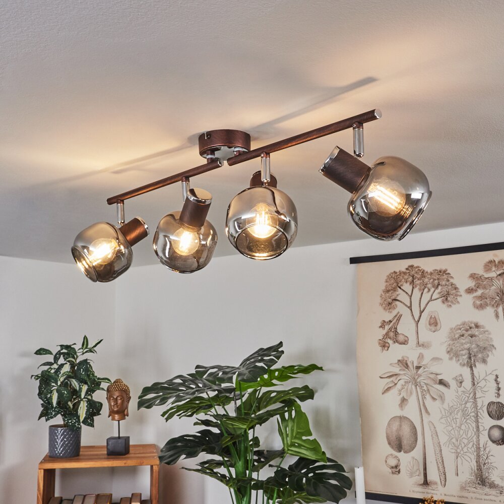 Plafonnier Arconciel Brun, 4 lumières main product photo