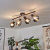 Plafonnier Arconciel Brun, 4 lumières