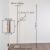 Lampadaire à vasque Veteli LED Chrome, Nickel mat, 2 lumières