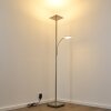 Lampadaire à vasque Veteli LED Chrome, Nickel mat, 2 lumières
