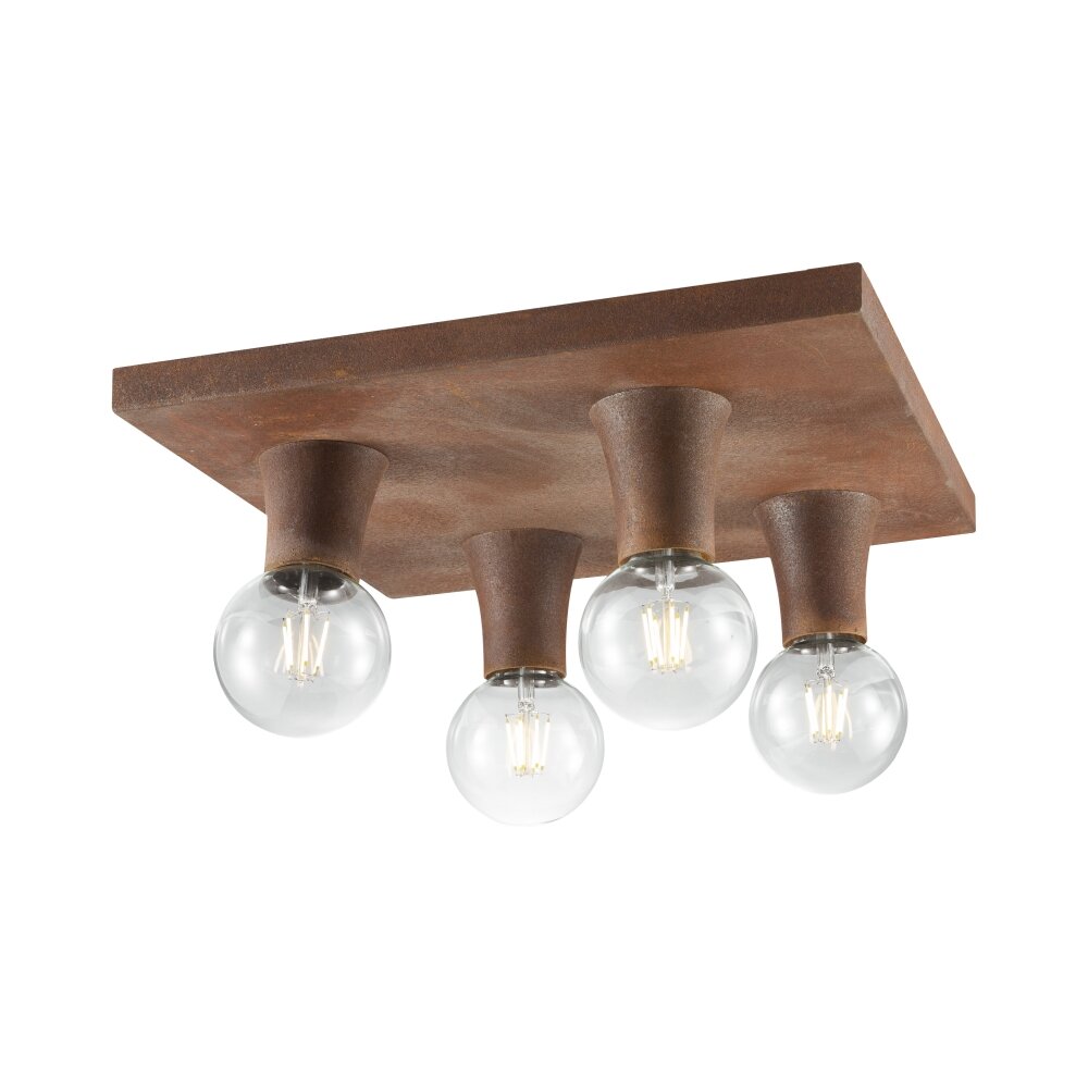 Plafonnier Leuchten Direkt TURN ME Rouille, 4 lumières main product photo