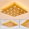 Plafonnier Pionnat LED Or, 16 lumières