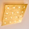 Plafonnier Pionnat LED Or, 16 lumières
