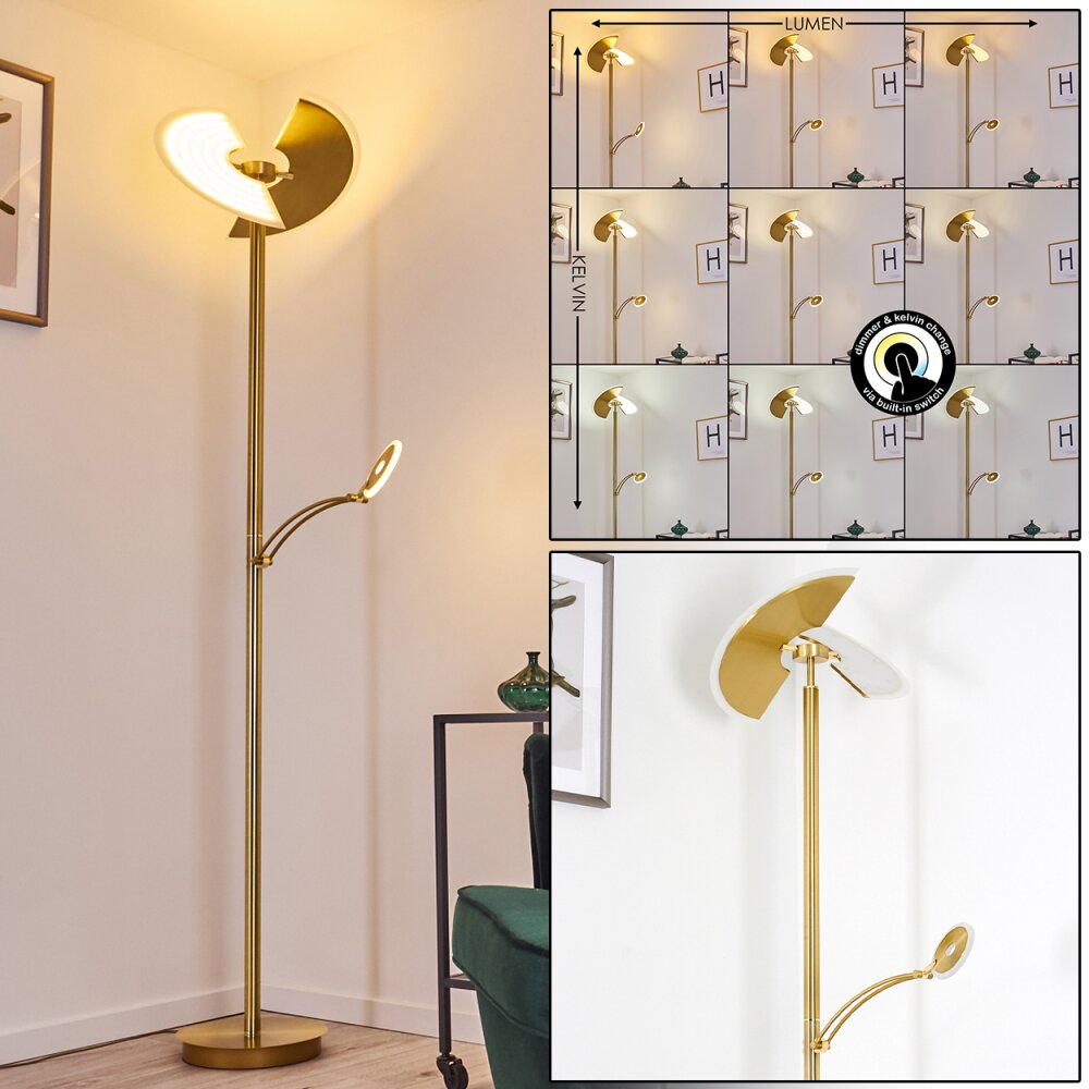Lampadaire Cazis LED Laiton, 2 lumières main product photo